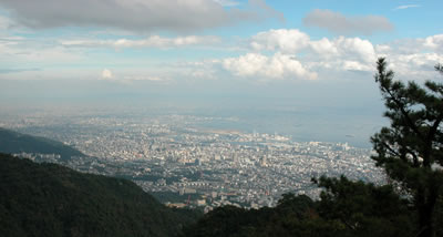 六甲から神戸の眺め